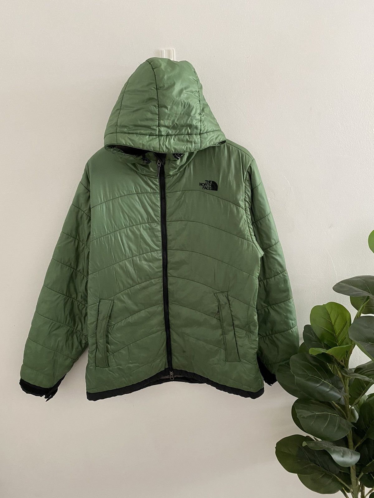 The North Face Puffer Green Jacket nice design