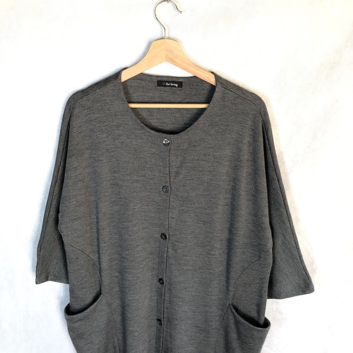 Y's × Yohji Yamamoto Yohji Y’s For Living Double Pocket Wool Button Cardigan Size M / US 6-8 / IT 42-44 - 3 Thumbnail