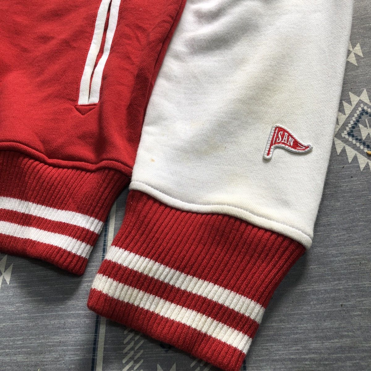 Beams Plus Beams Japan Red Two Tone Varsity Hoodie Jacket Size US L / EU 52-54 / 3 - 5 Thumbnail