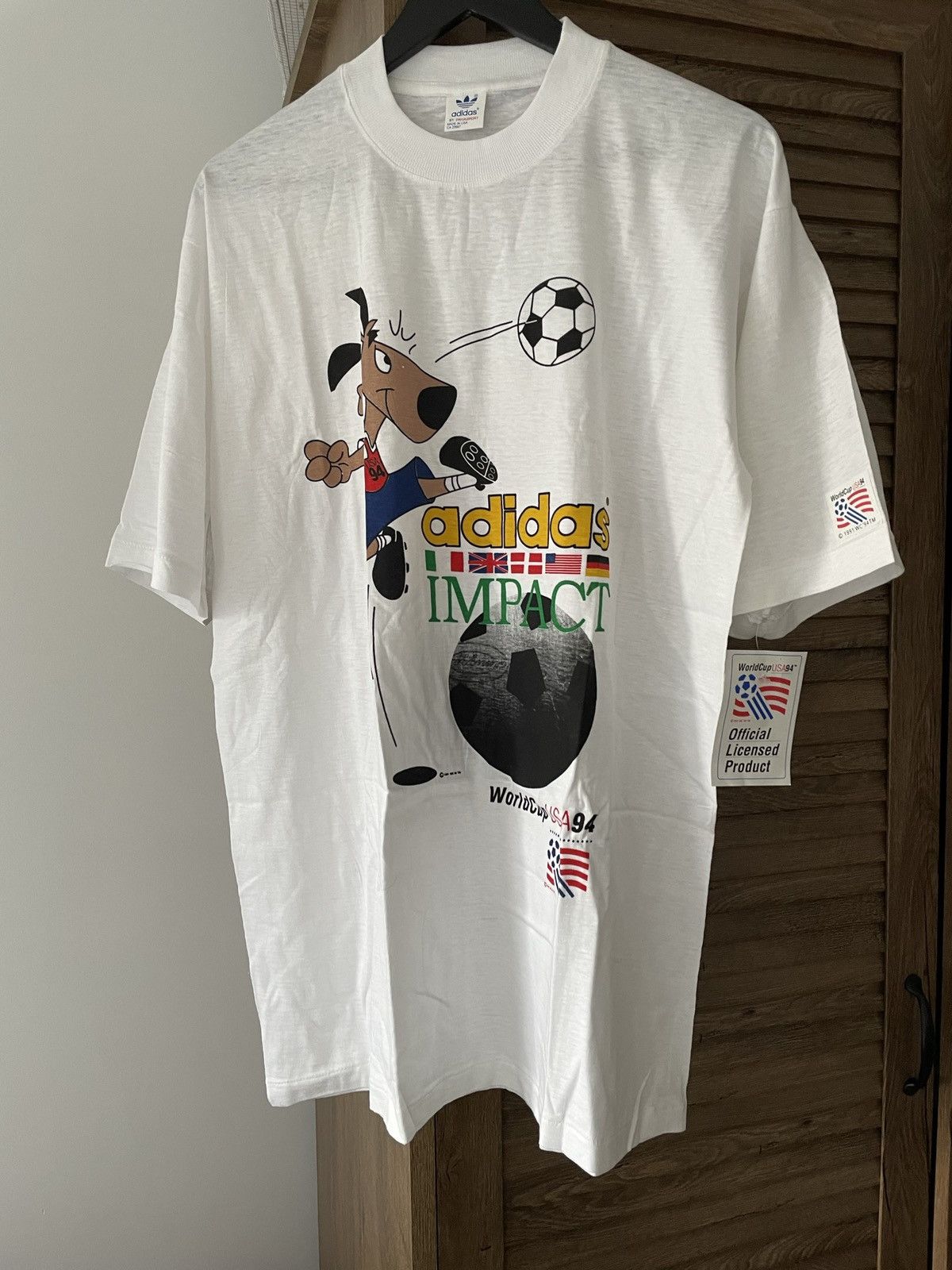 Adidas × Vintage Vintage Adidas Brand New World Cup USA Licensed T-Shirt tee Size US XL / EU 56 / 4 - 1 Thumbnail