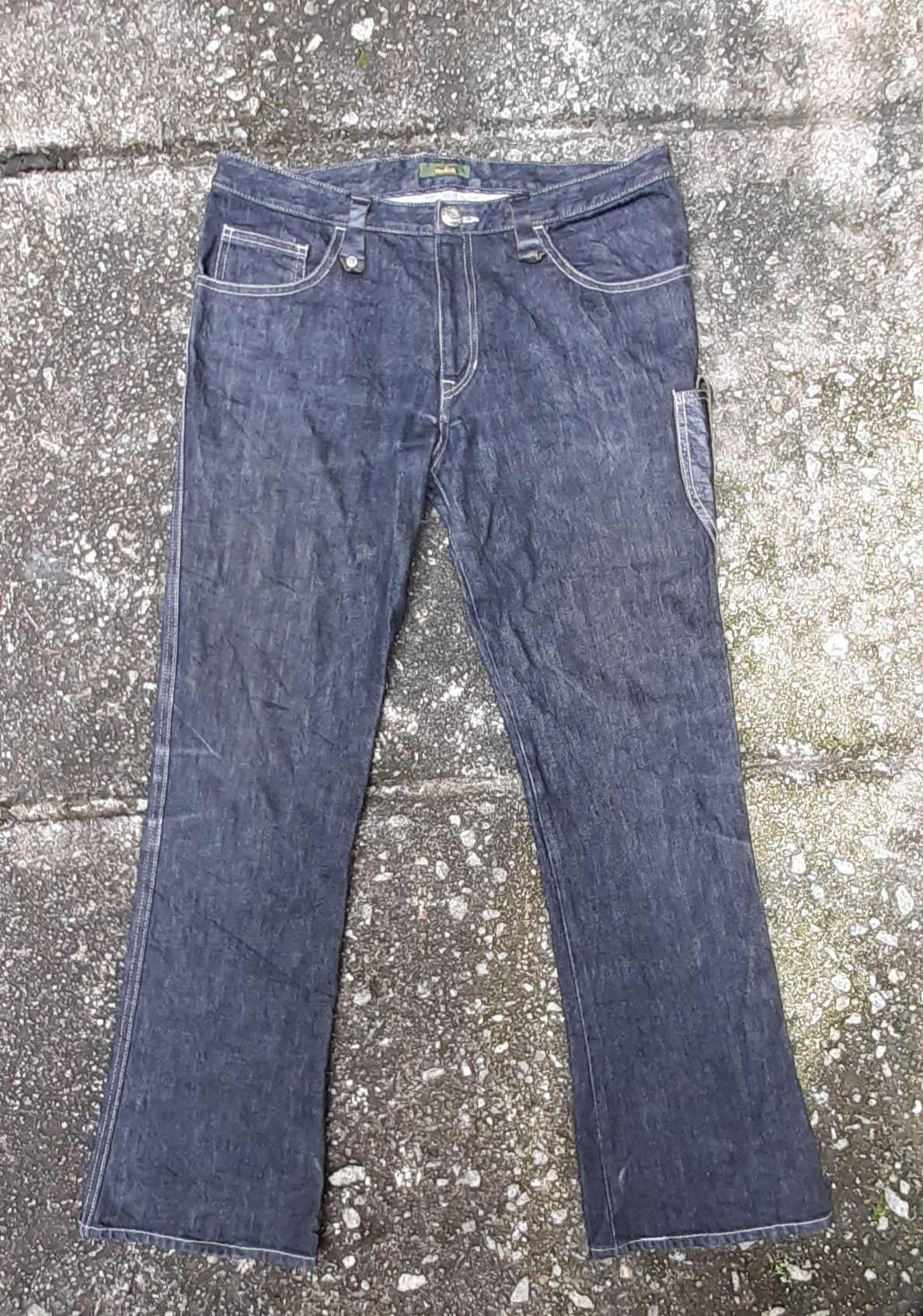 Japanese Brand Japanese Brand Obelisk Leather Bootcut Pants Size US 32 / EU 48 - 2 Thumbnail