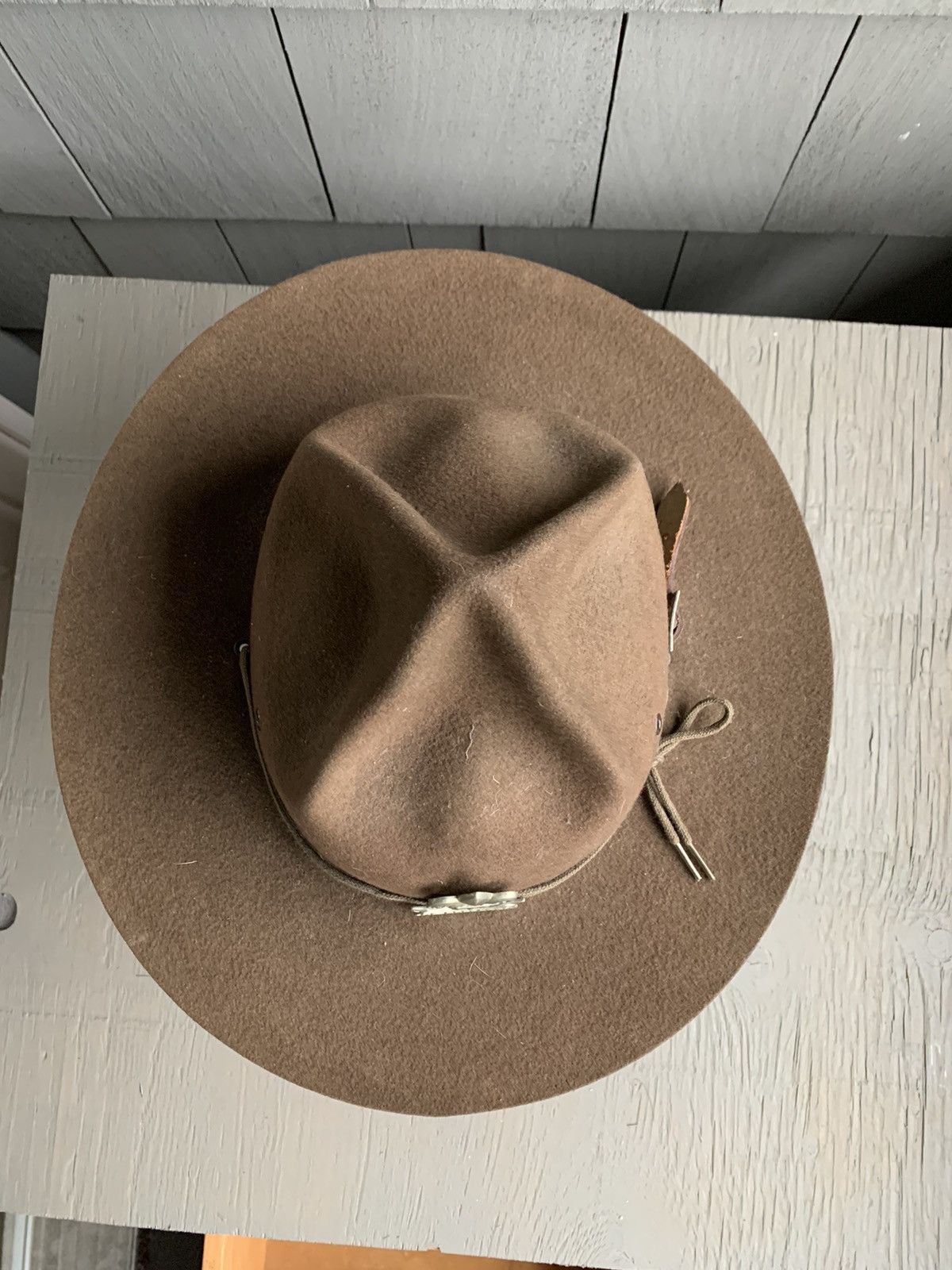 Vintage Vintage Boy Scouts Scout Master Stetson Felted Wool Hat 60s Size ONE SIZE - 2 Thumbnail