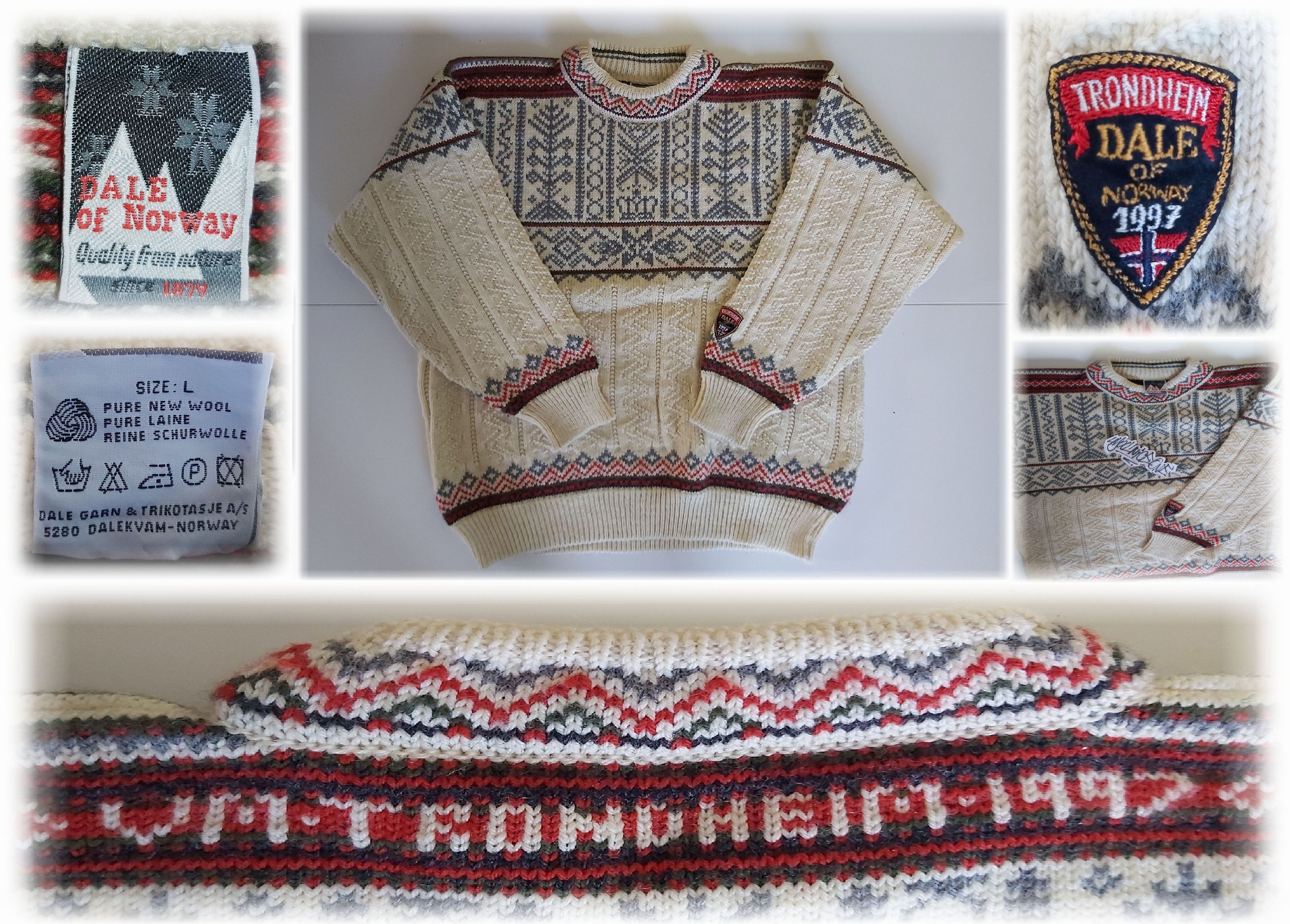 Dale Of Norway Trondheim 1997 Vintage Sweater Wool Knit Wear