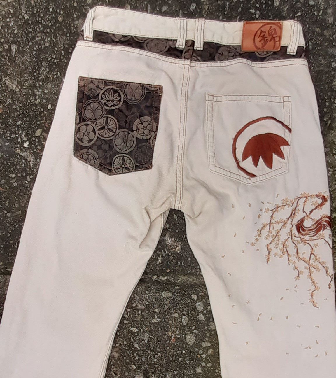 Japanese Brand Nishiki Oriental..Sukajan Japanese Tradition Culture pants Size US 30 / EU 46 - 18 Thumbnail