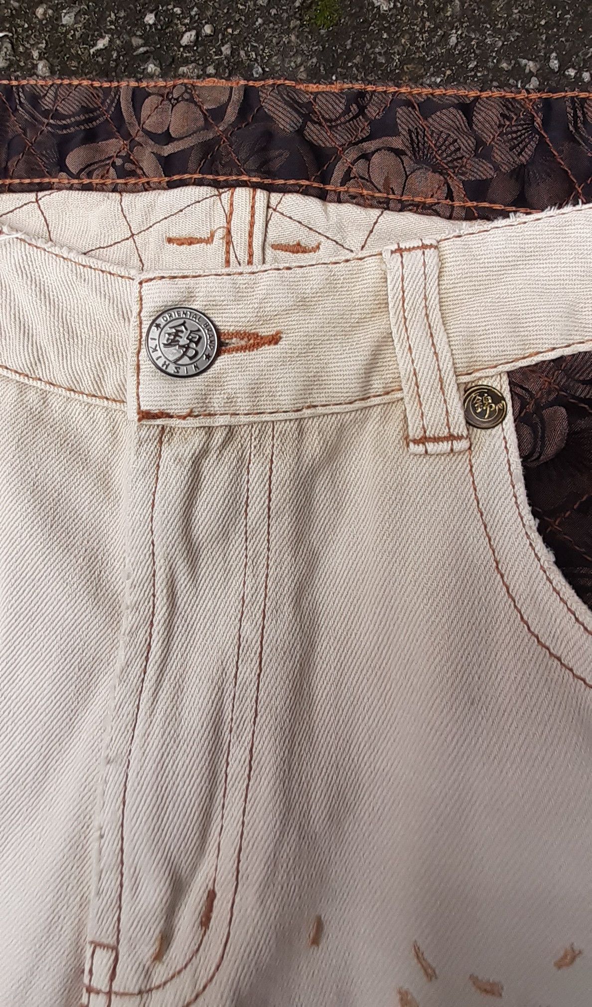 Japanese Brand Nishiki Oriental..Sukajan Japanese Tradition Culture pants Size US 30 / EU 46 - 12 Thumbnail