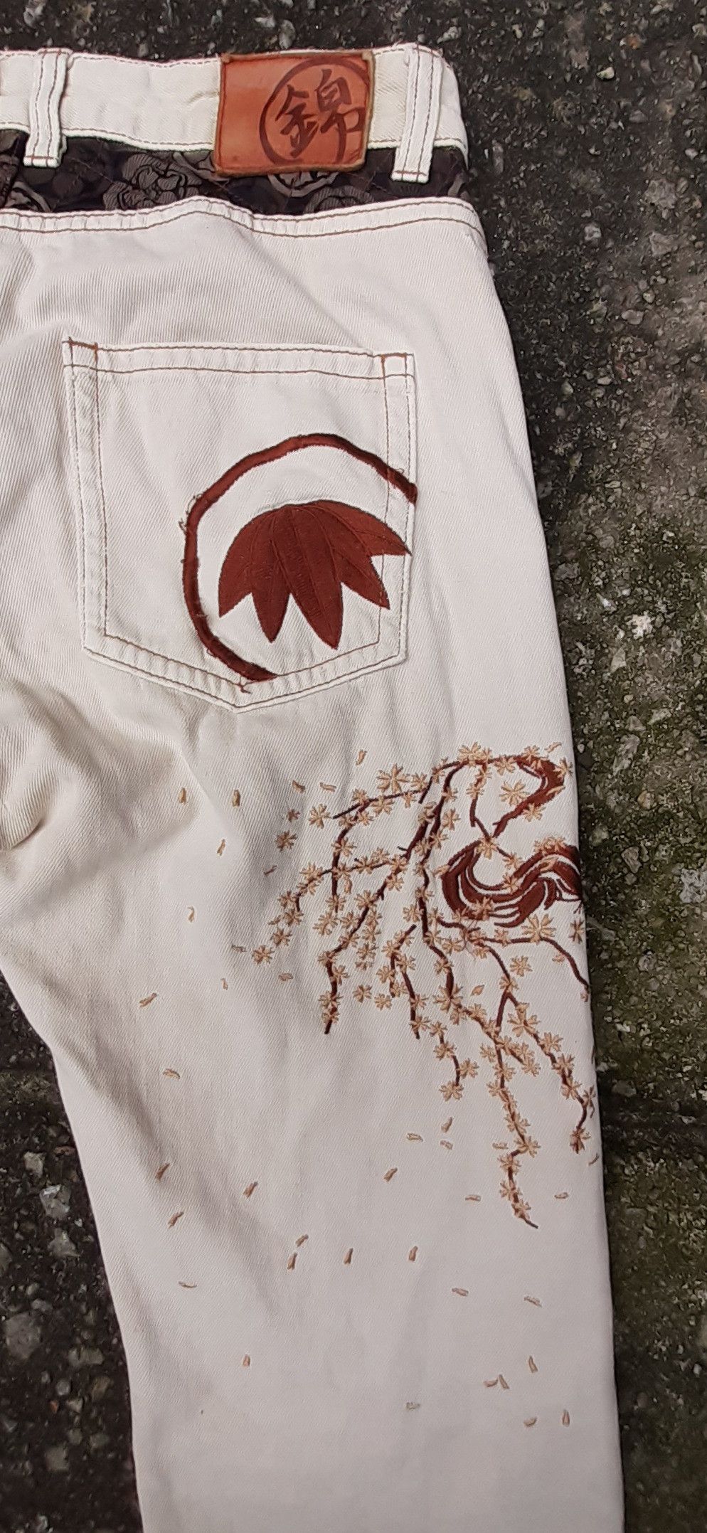 Japanese Brand Nishiki Oriental..Sukajan Japanese Tradition Culture pants Size US 30 / EU 46 - 16 Thumbnail