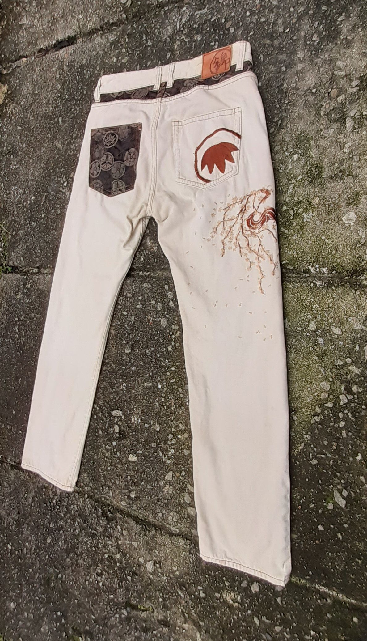 Japanese Brand Nishiki Oriental..Sukajan Japanese Tradition Culture pants Size US 30 / EU 46 - 7 Thumbnail