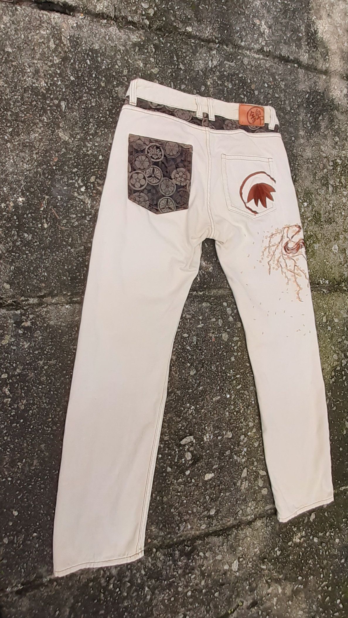 Japanese Brand Nishiki Oriental..Sukajan Japanese Tradition Culture pants Size US 30 / EU 46 - 8 Thumbnail