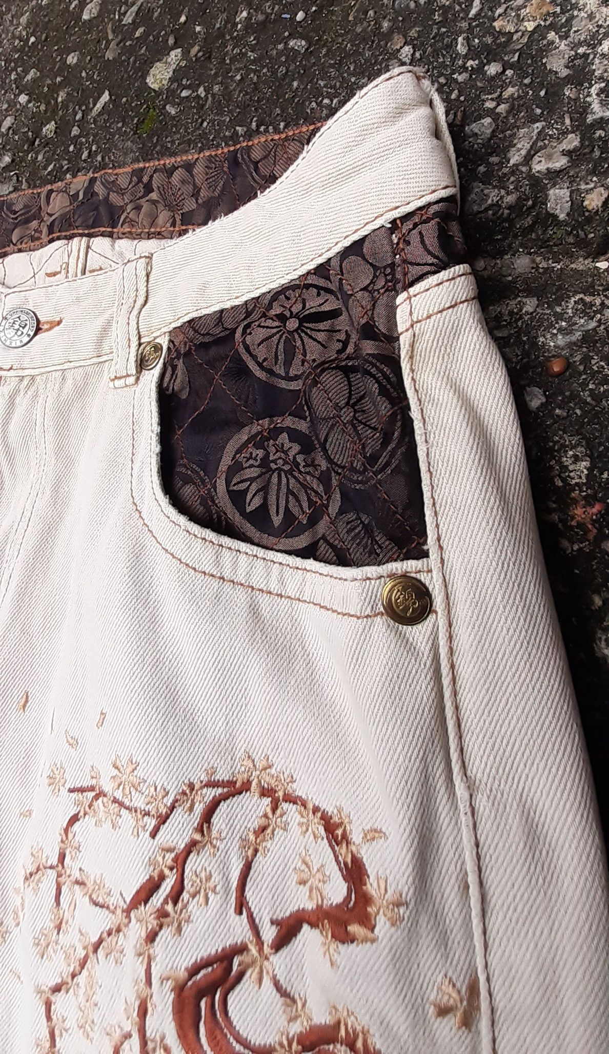 Japanese Brand Nishiki Oriental..Sukajan Japanese Tradition Culture pants Size US 30 / EU 46 - 11 Thumbnail