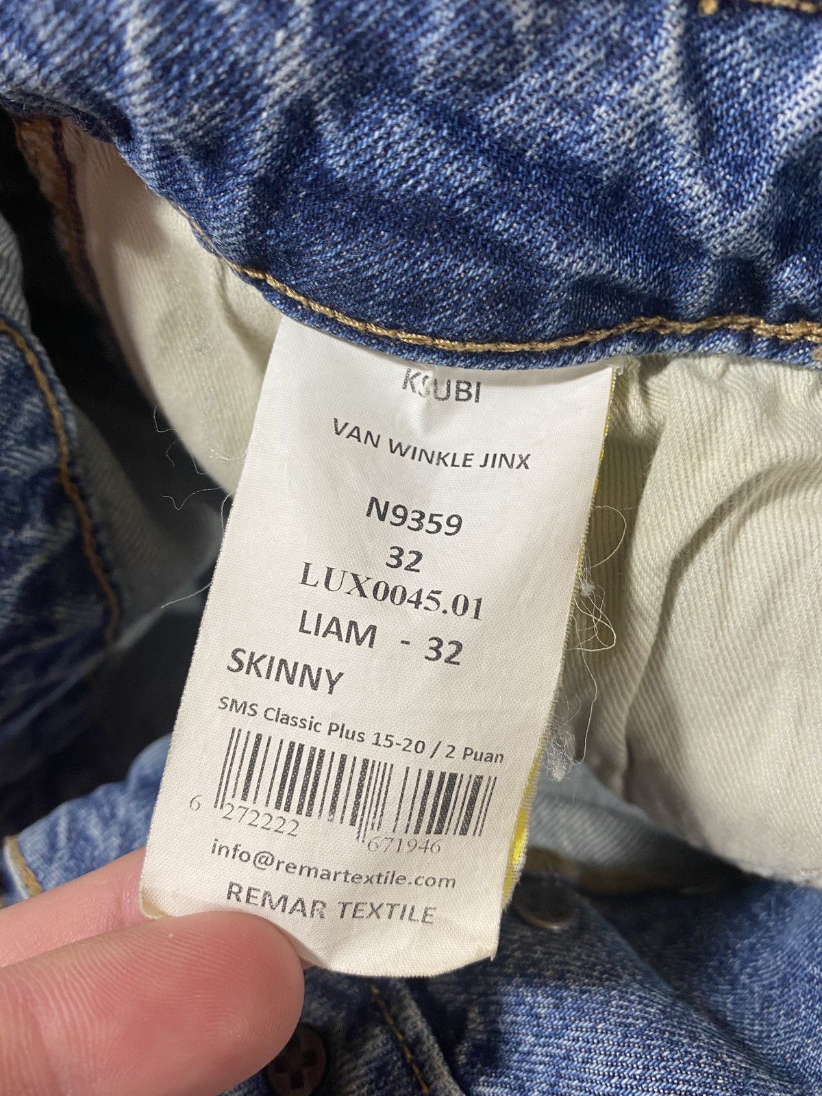 Japanese Brand Ksubi Van Winkle Skinny Blue Denim Jeans Size US 32 / EU 48 - 16 Thumbnail