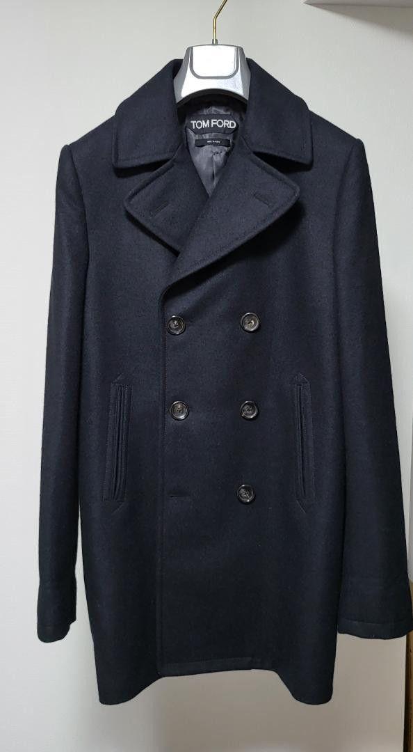 Tom Ford Navy Wool Peacoat Women's 42IT / Mens' 46EU