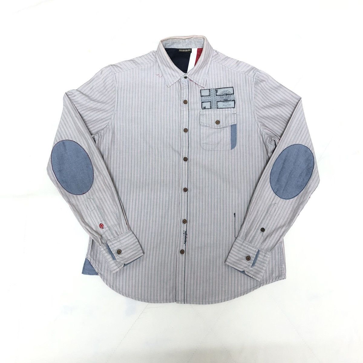 Napapijri Napapijri Patchwork Patches Button Up Size US S / EU 44-46 / 1 - 1 Thumbnail