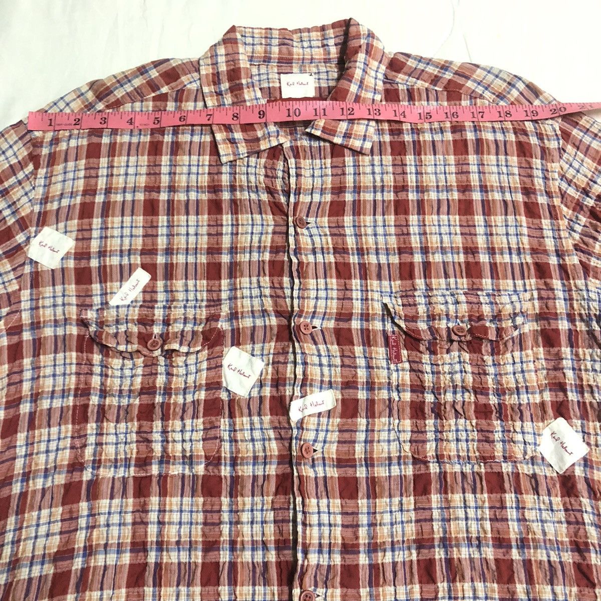Karl Helmut Karl Helmut Red Checked Button Up Size US M / EU 48-50 / 2 - 5 Thumbnail