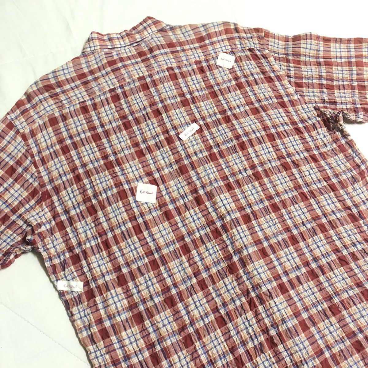 Karl Helmut Karl Helmut Red Checked Button Up Size US M / EU 48-50 / 2 - 9 Thumbnail