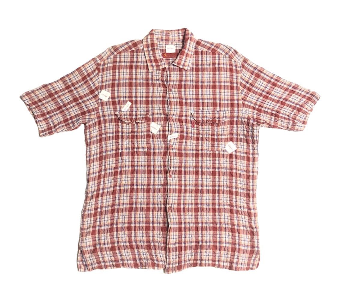 Karl Helmut Karl Helmut Red Checked Button Up Size US M / EU 48-50 / 2 - 1 Thumbnail
