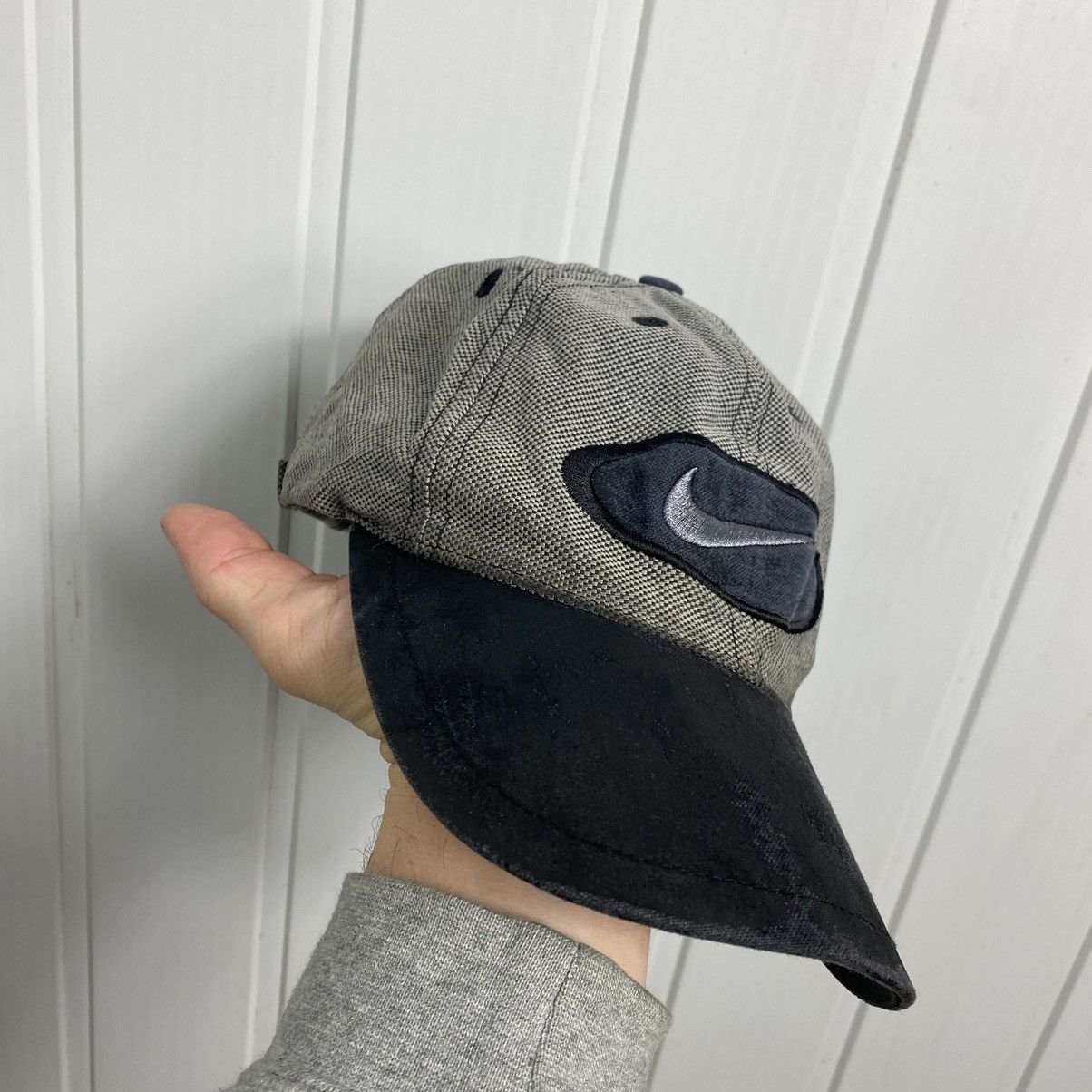 Nike Nike Vintage Grey Swoosh Y2K Cap Hat Rare Streetwear | Grailed