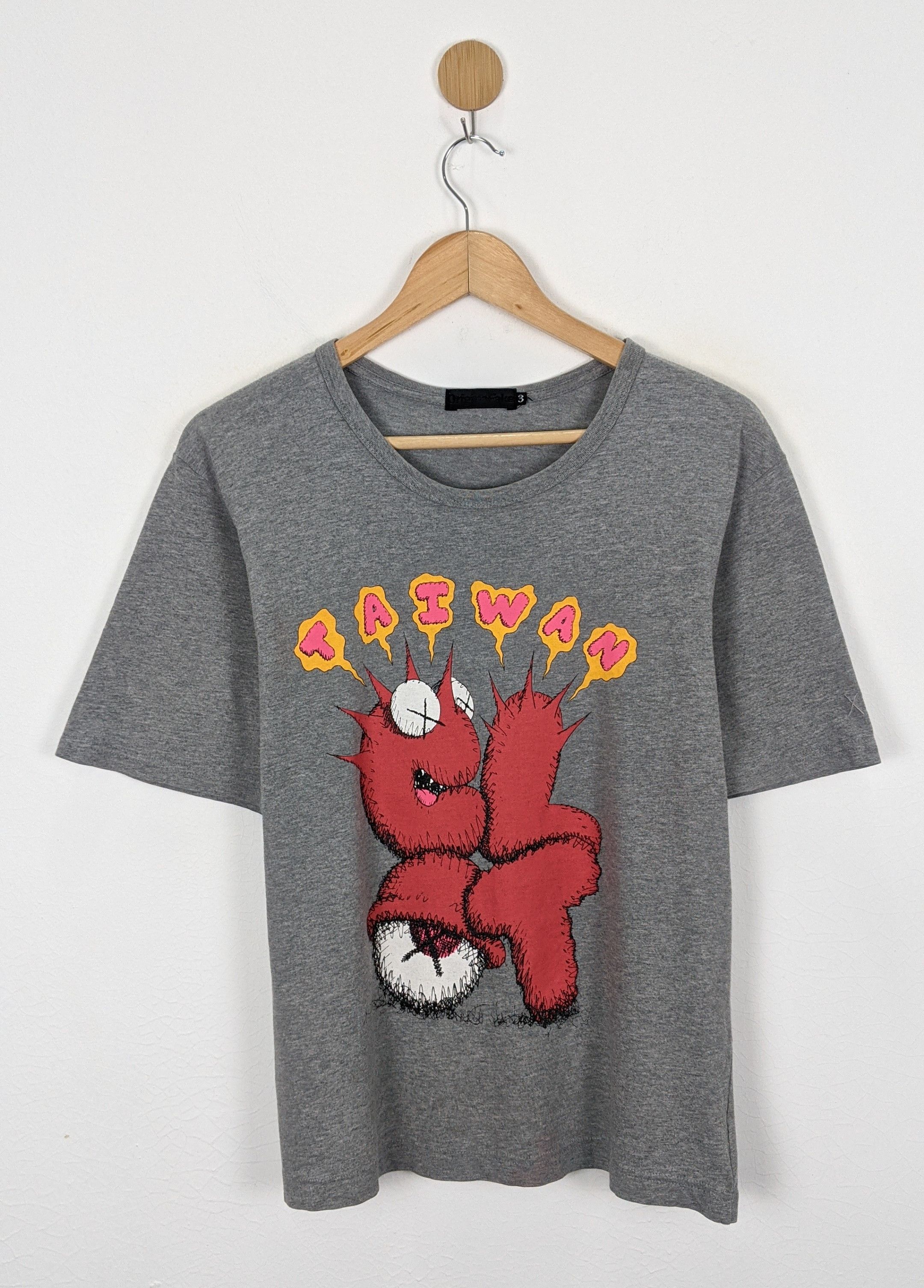 image of Kaws Clot Taiwan Shirt in Grey, Men's (Size Large)