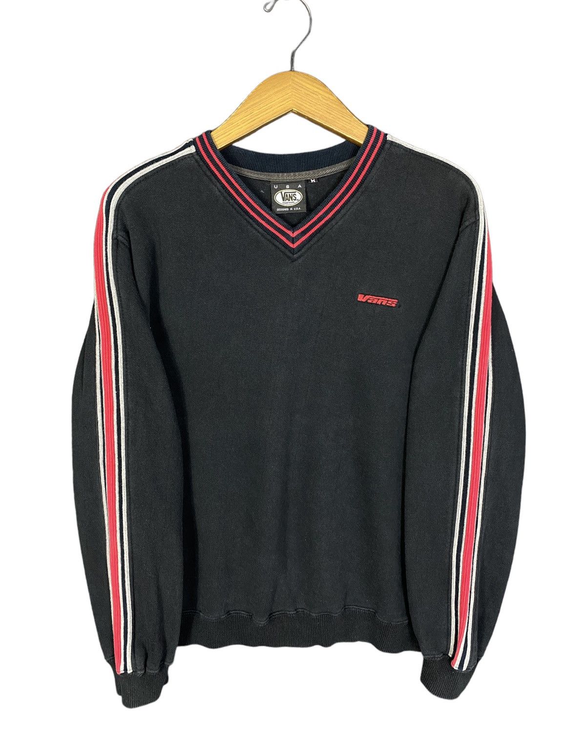 Vans × Vintage Vintage Vans Embroidery V-Neck Sweatshirt Size US M / EU 48-50 / 2 - 1 Thumbnail