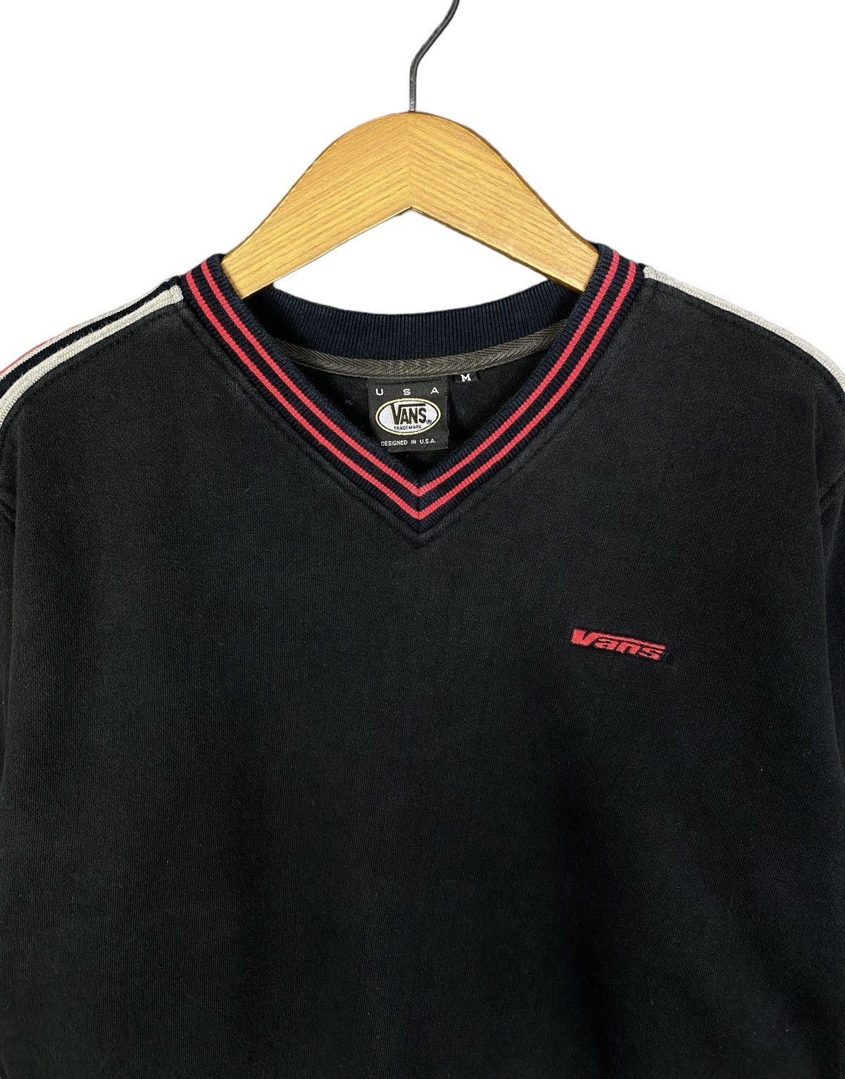 Vans × Vintage Vintage Vans Embroidery V-Neck Sweatshirt Size US M / EU 48-50 / 2 - 4 Thumbnail