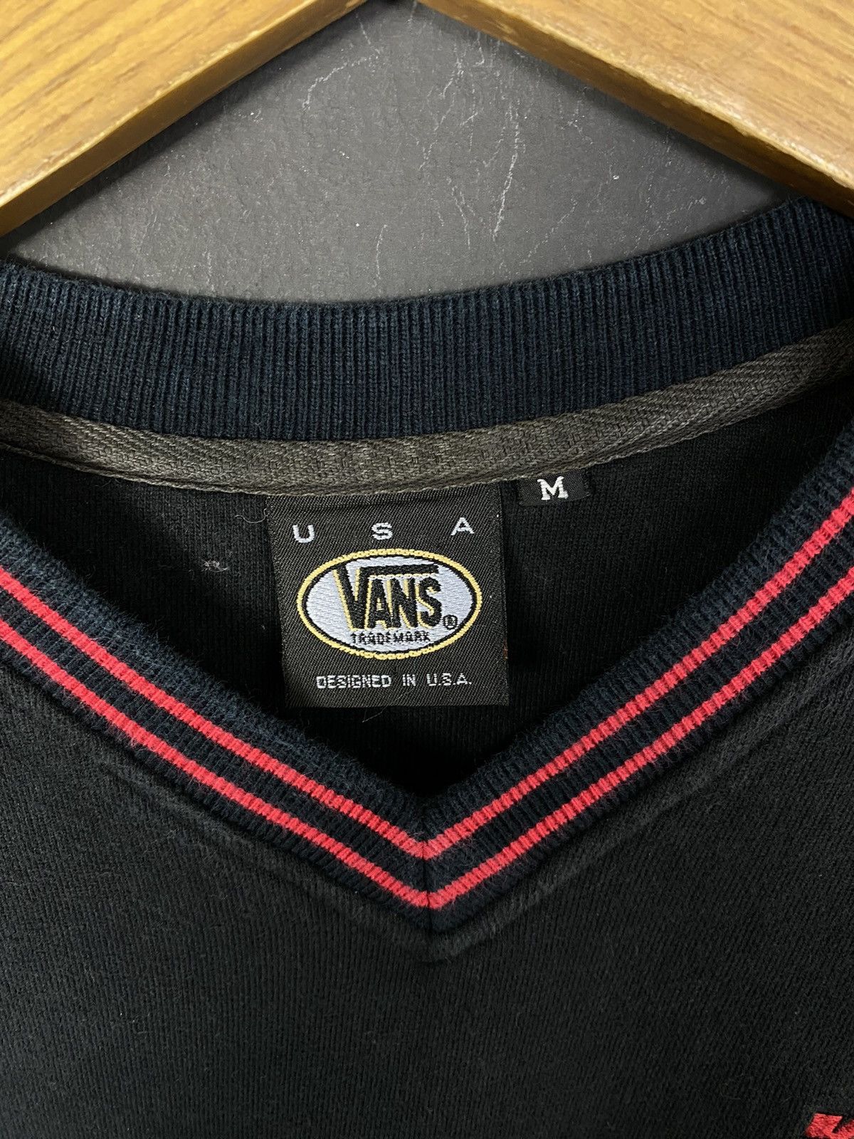 Vans × Vintage Vintage Vans Embroidery V-Neck Sweatshirt Size US M / EU 48-50 / 2 - 6 Thumbnail