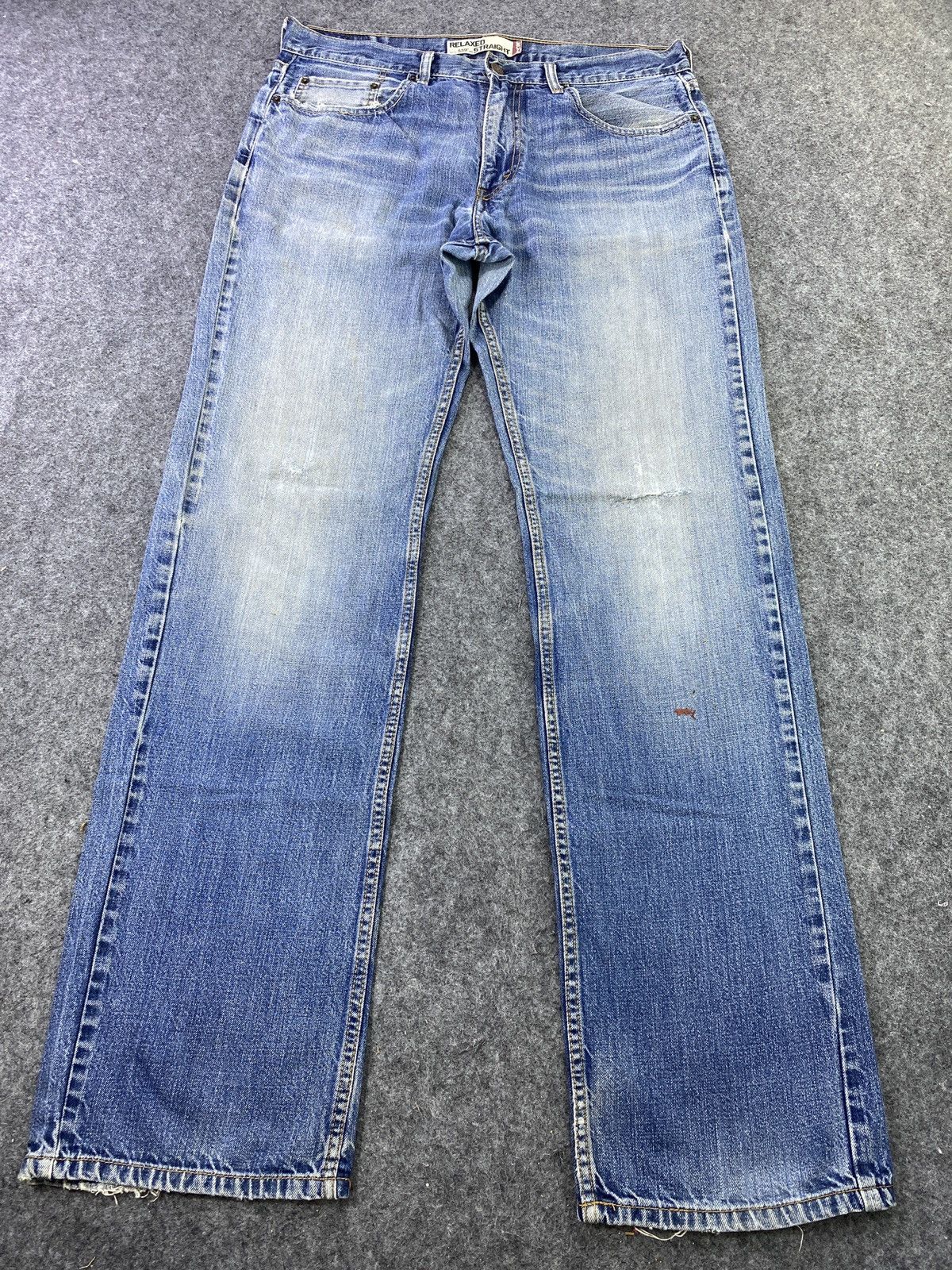 Jean VINTAGE LEVIS 559 DISTRESSED BLUE WASH JEANS -J535 Size US 36 / EU 52 - 2 Thumbnail