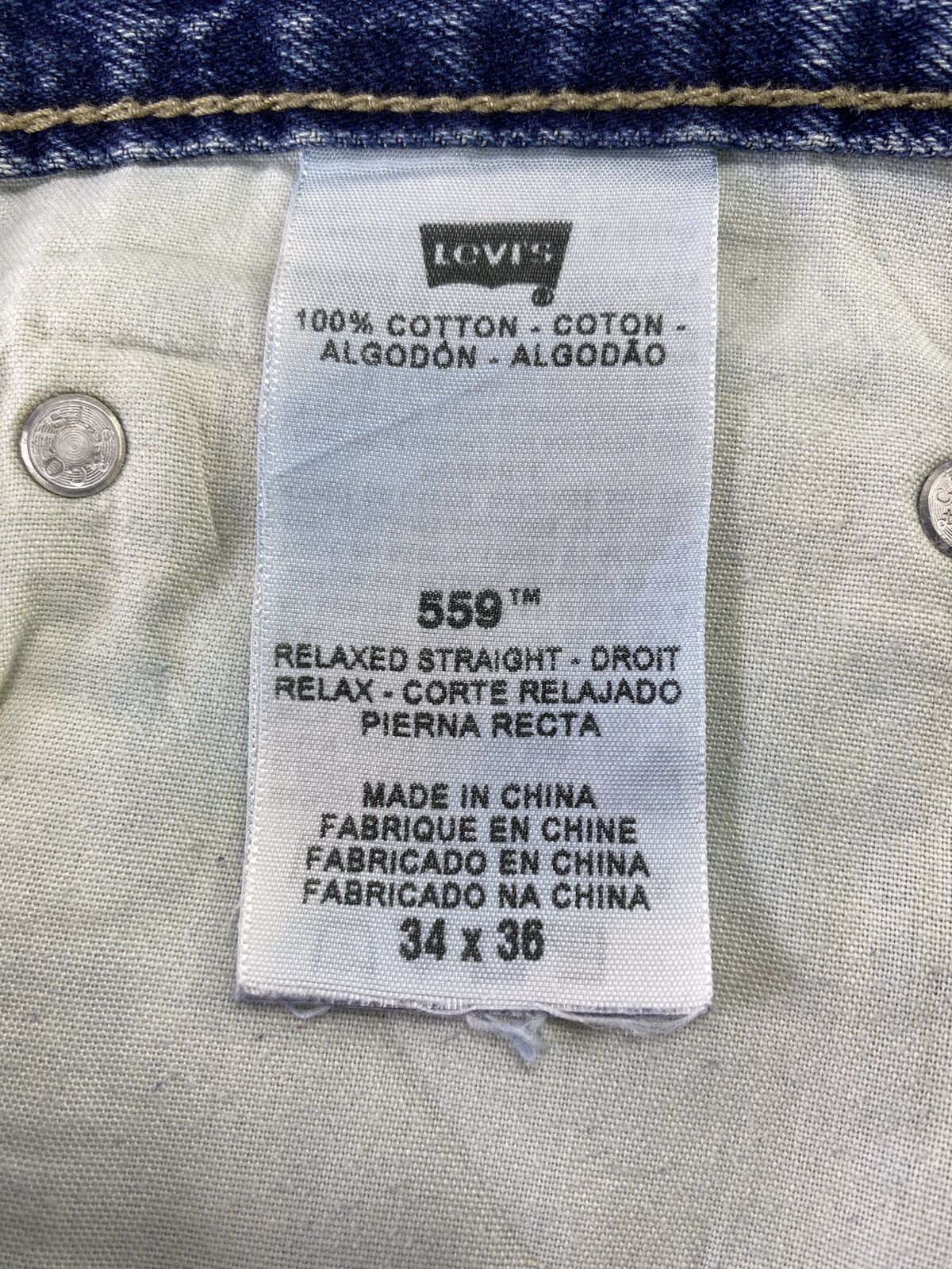 Jean VINTAGE LEVIS 559 DISTRESSED BLUE WASH JEANS -J535 Size US 36 / EU 52 - 7 Thumbnail