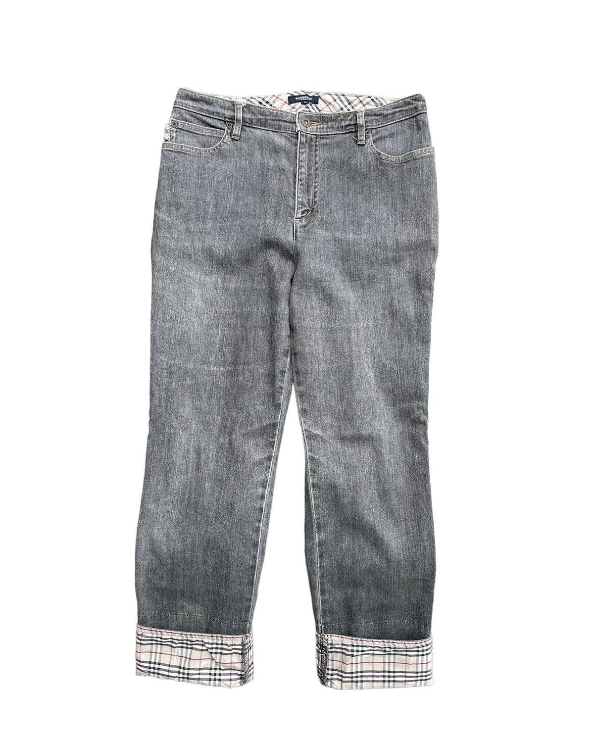 Burberry × Designer Vintage Burberrys Novacheck Denim Jeans Size US 31 - 1 Thumbnail