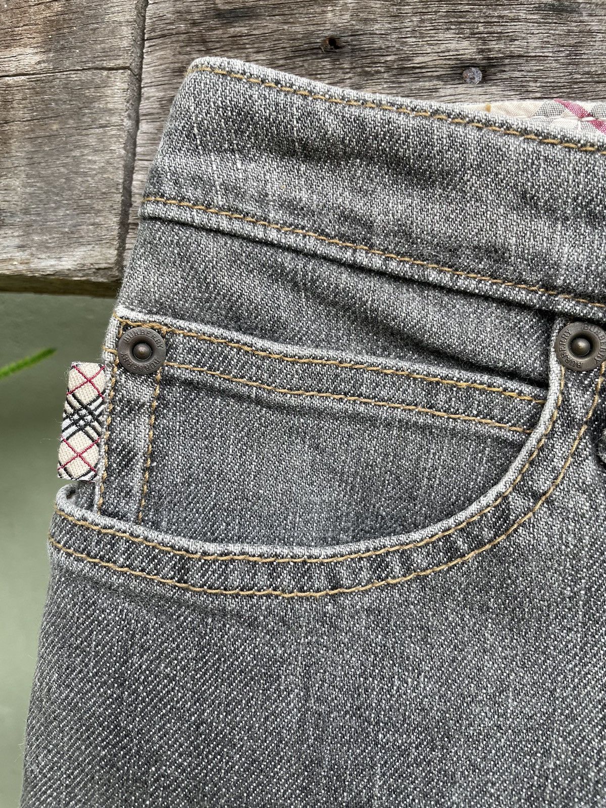 Burberry × Designer Vintage Burberrys Novacheck Denim Jeans Size US 31 - 4 Thumbnail