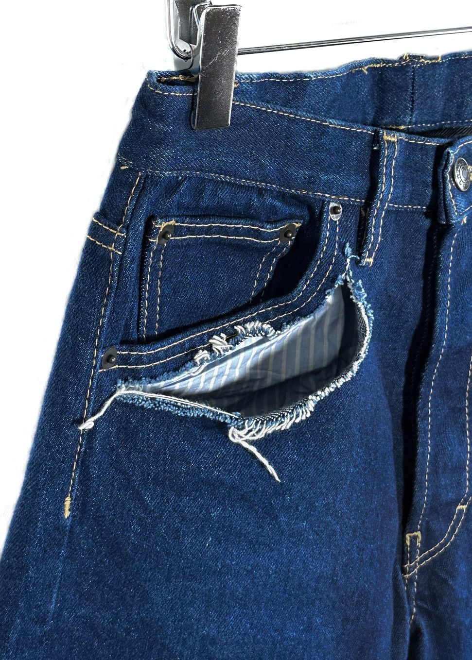 Maison Margiela Maison Martin Margiela Blue Unfinished Jeans Size 26" / US 2 / IT 38 - 3 Thumbnail
