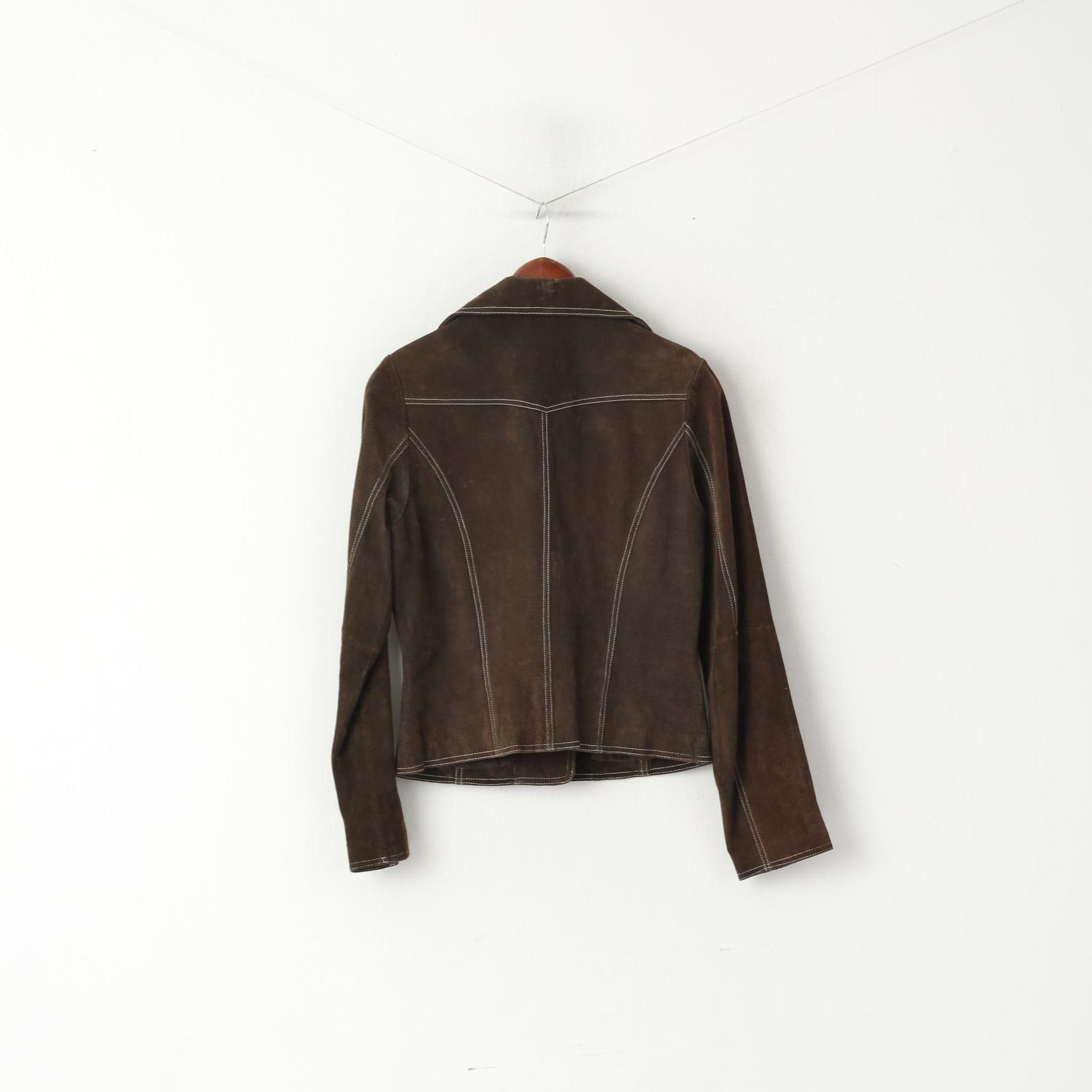 Vintage Sasha Women 12 M Jacket Brown Leather Vintage 2742 Size M / US 6-8 / IT 42-44 - 7 Thumbnail
