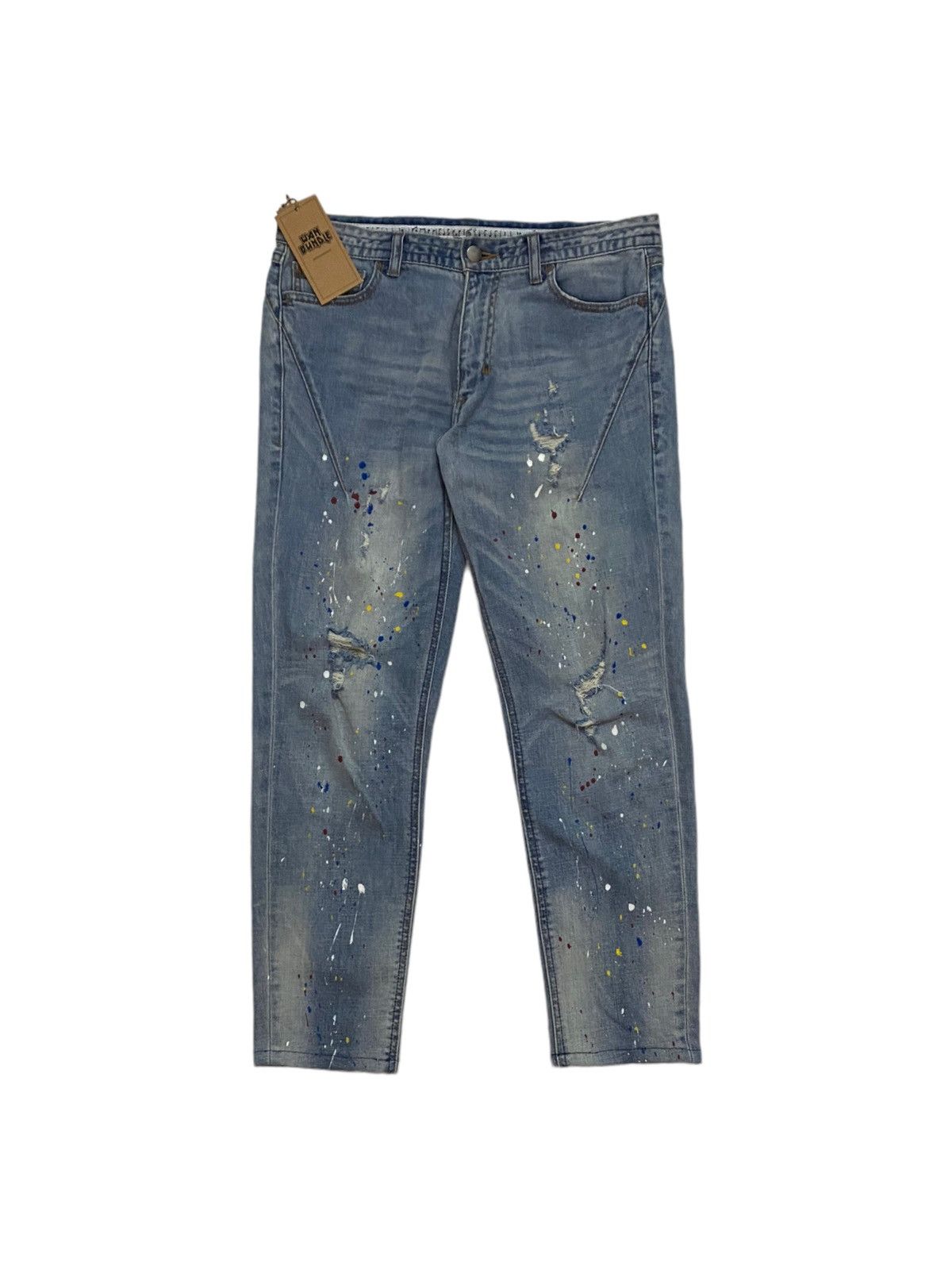 Number N Ine Paint Splatter Denim | Grailed