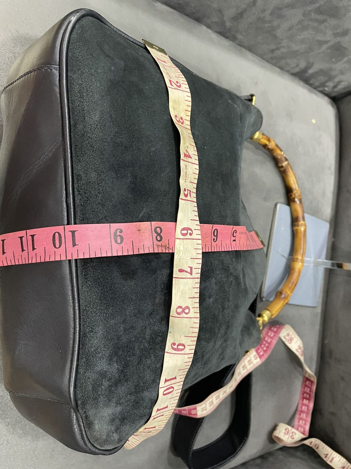 Gucci Authentic Vintage GUCCI Bamboo Two Bag Suede Leather Size ONE SIZE - 15 Thumbnail