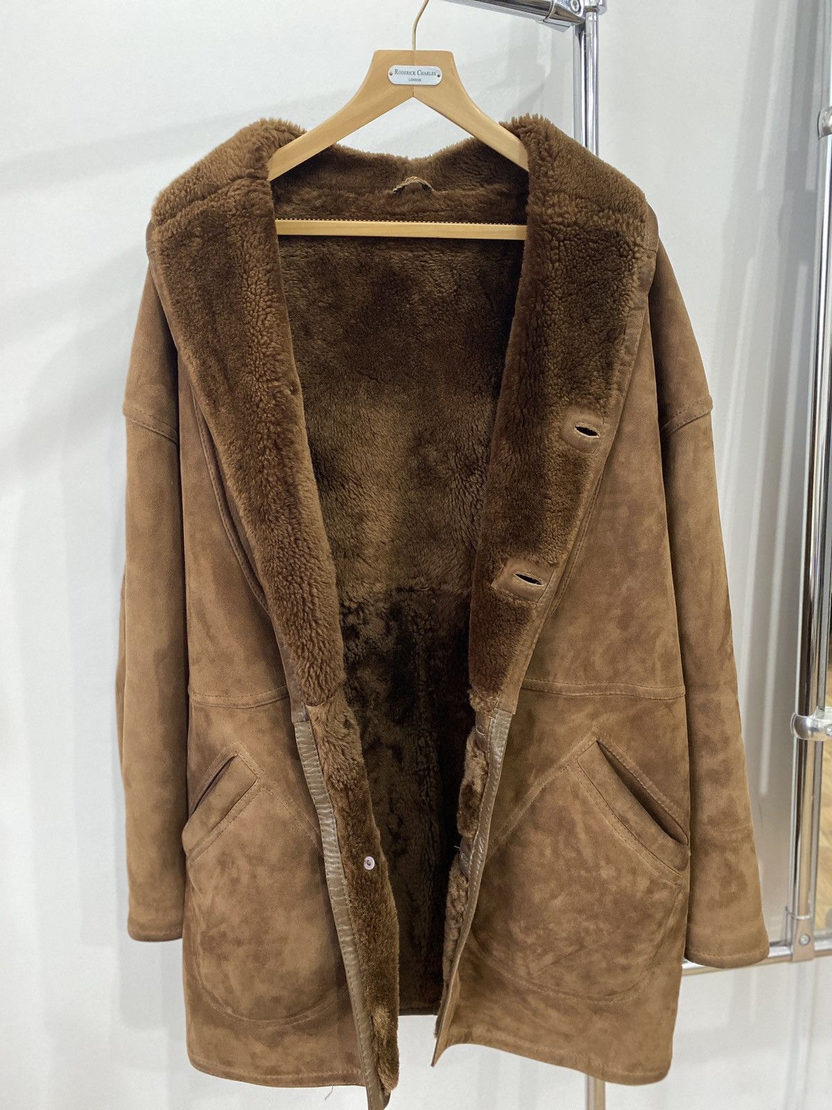Japanese Brand Vintage UMBERTO OLIVIERI Shearling Coat Size US M / EU 48-50 / 2 - 2 Thumbnail