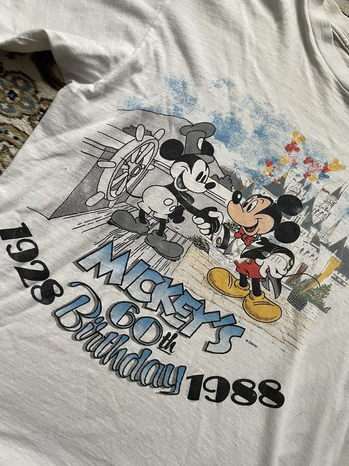 Disney × Mickey Mouse × Vintage Vintage 80s Mickey Mouse 60th Birthday Tee Size US L / EU 52-54 / 3 - 2 Thumbnail