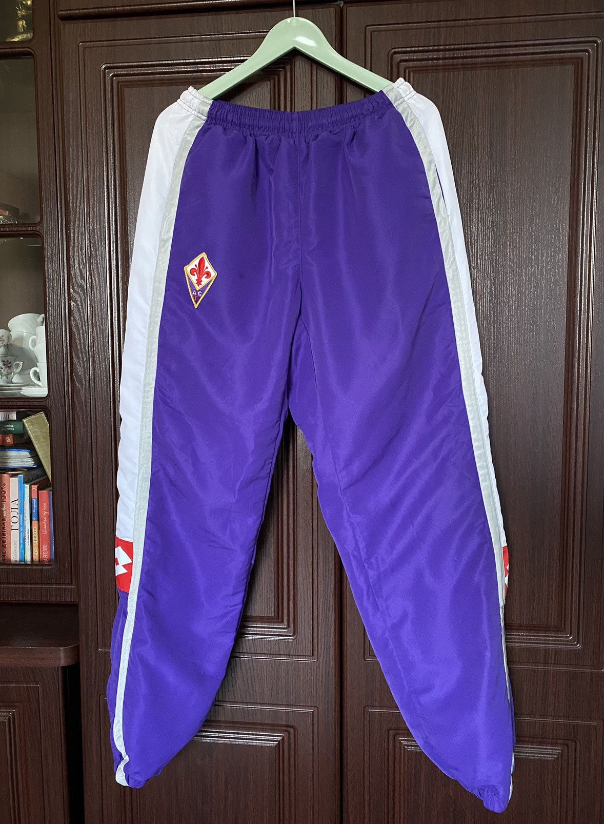 Vintage Fiorentina Soccer Nylon Drill Track Pants Milan