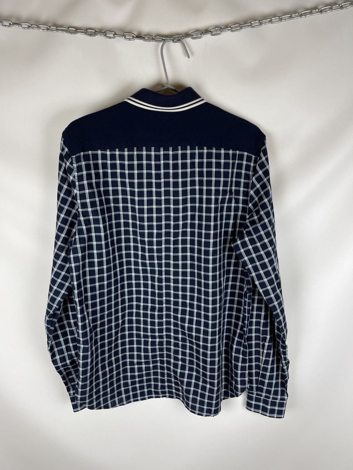 Fred Perry Fred Perry checkered plait cotton navy striped collar shirt Size US M / EU 48-50 / 2 - 9 Thumbnail