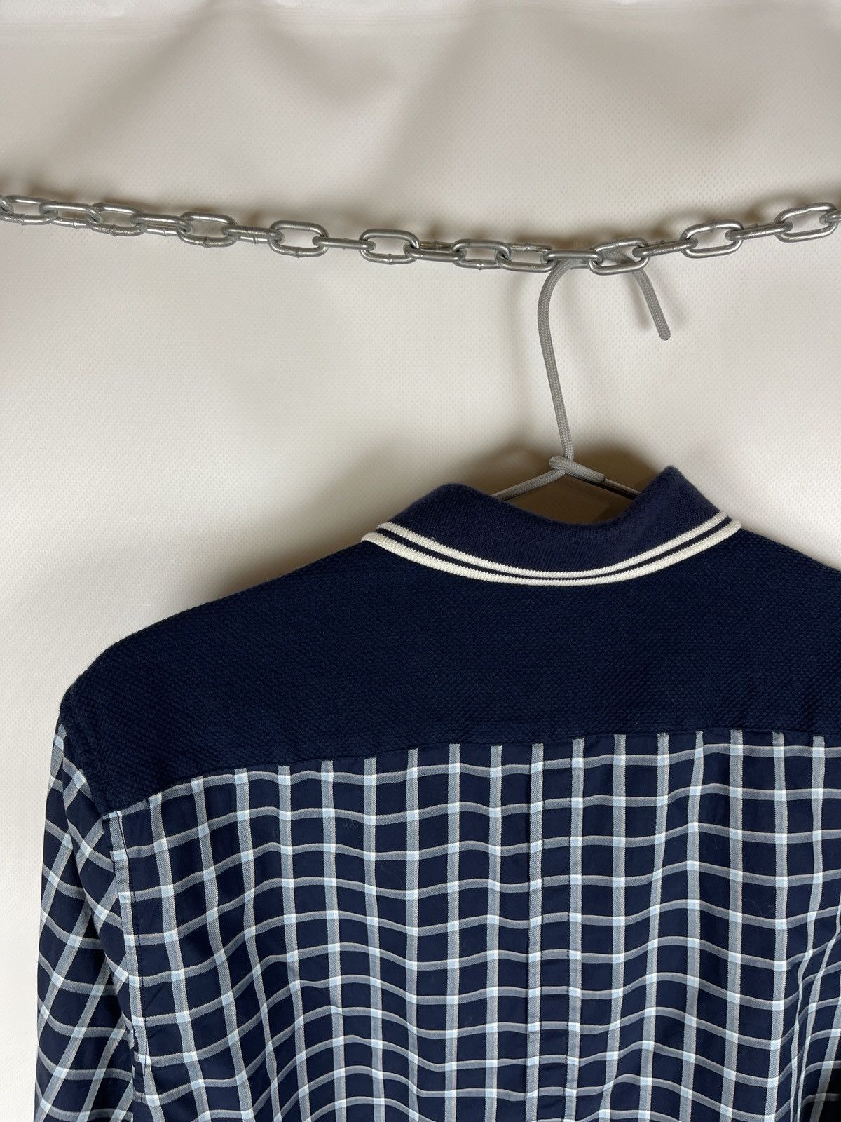 Fred Perry Fred Perry checkered plait cotton navy striped collar shirt Size US M / EU 48-50 / 2 - 10 Thumbnail