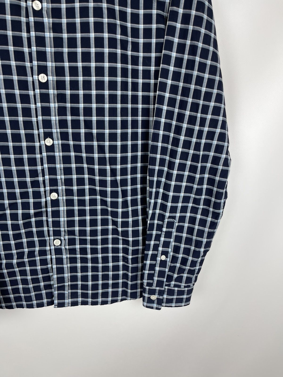 Fred Perry Fred Perry checkered plait cotton navy striped collar shirt Size US M / EU 48-50 / 2 - 4 Thumbnail