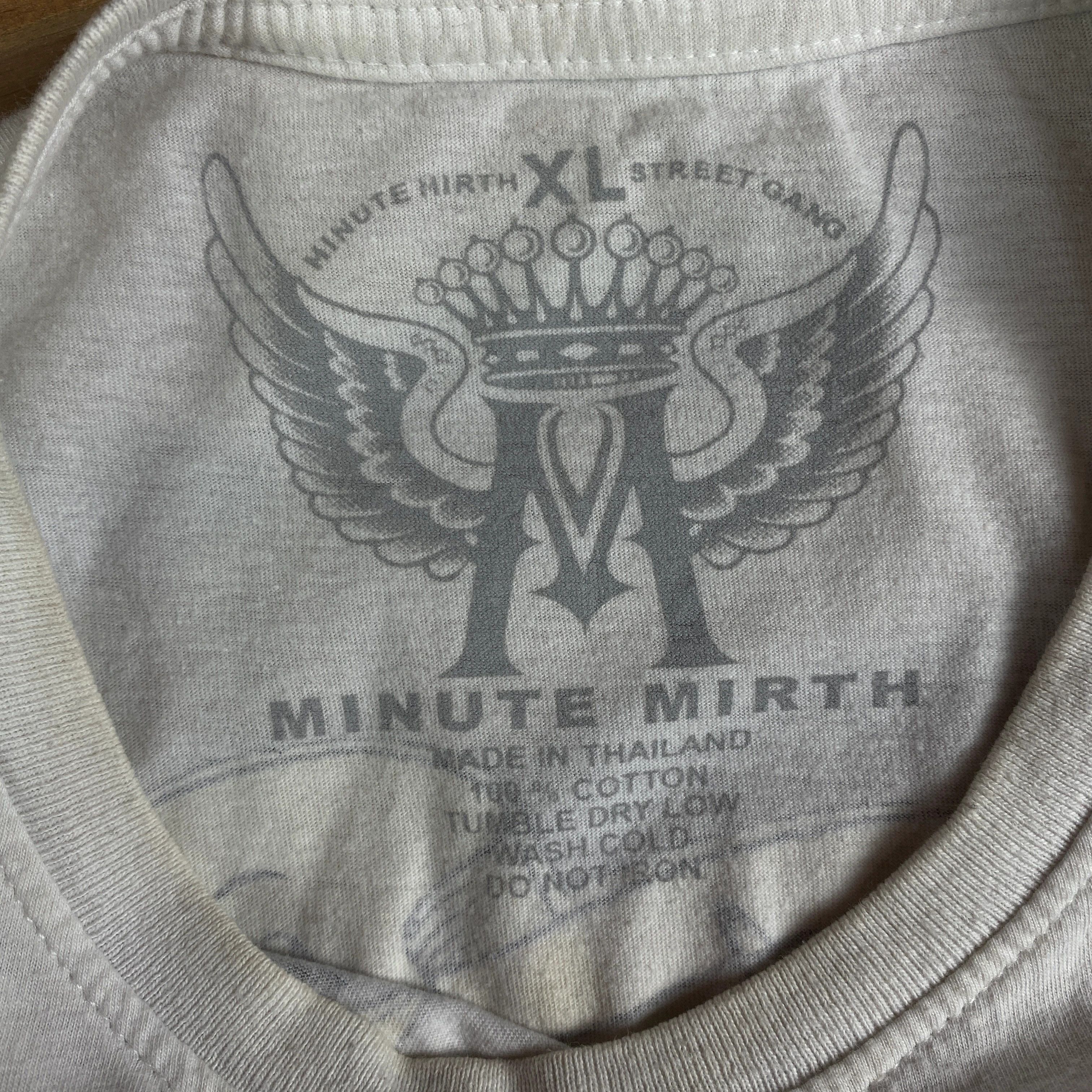 Japanese Brand Mens Vintage T Shirt Minute Mirth Size XL Size US XL / EU 56 / 4 - 6 Thumbnail