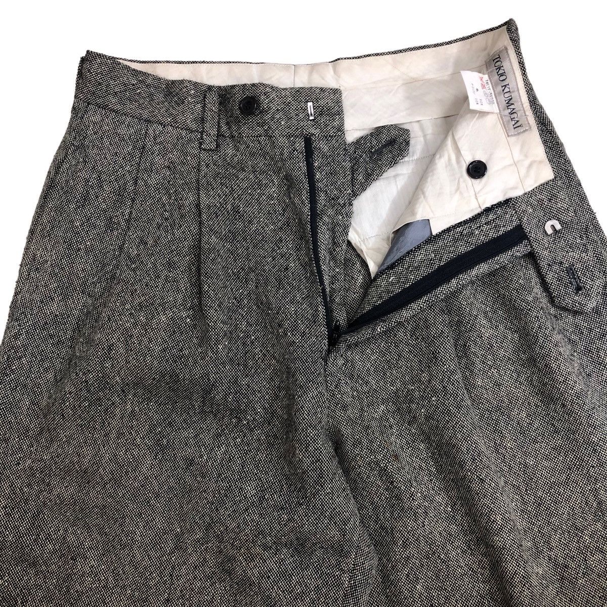 Tokio Kumagai Vintage 80s Tokio Kumagaï Homme Wool Trousers Made In Japan Size US 29 - 4 Thumbnail