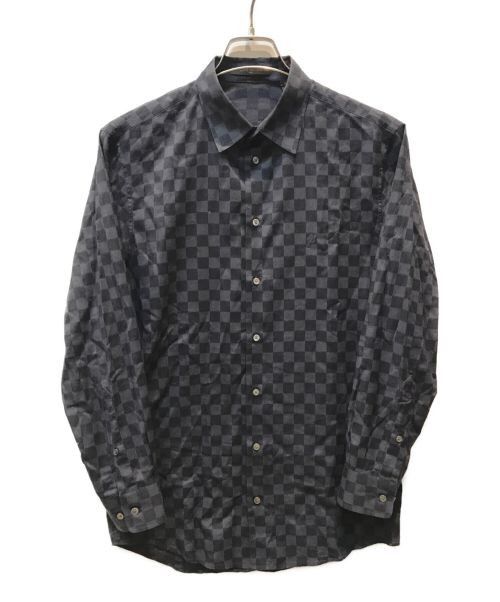 Louis Vuitton Silk Damier Salt Button Up Shirt