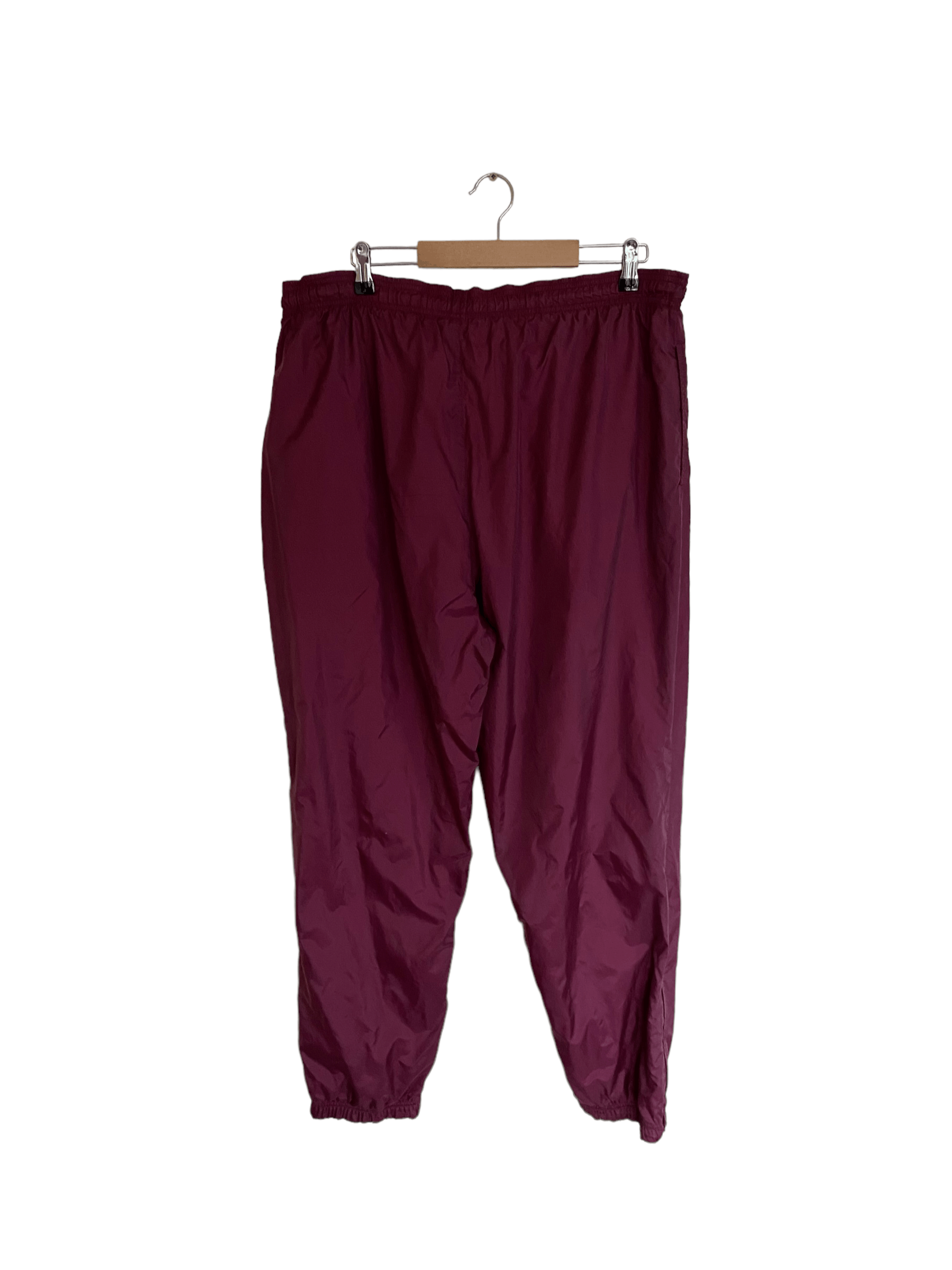 Nike × Vintage Nike 90s' burgundy nylon trackpants, size XL Size US 36 / EU 52 - 4 Thumbnail