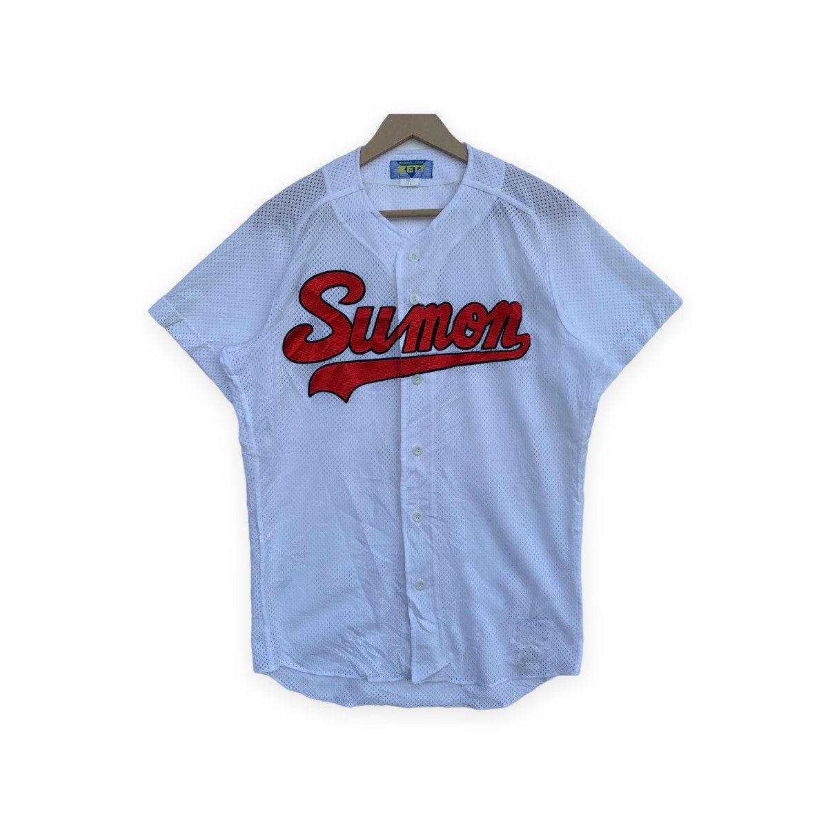 image of Triple A Baseball Baseball Gear Zett Jersey s Nice Design in White (Size Medium)