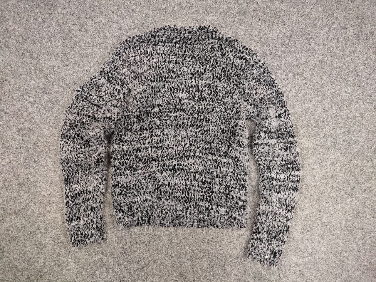 Japanese Brand Vintage 90's Japanese Black Mohair Style Fuzzy Sweater Size US M / EU 48-50 / 2 - 18 Thumbnail