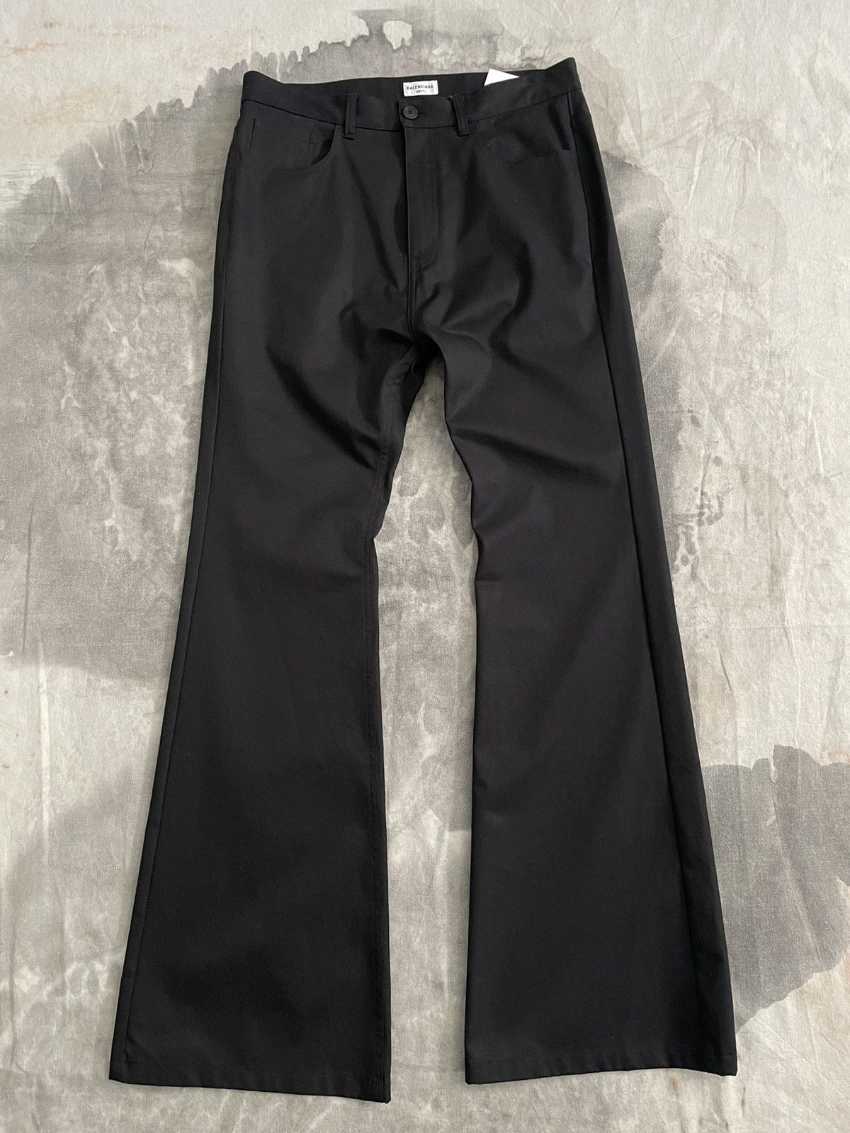 BALENCIAGA　Flared Lost tapes Black ズボン SS22 Balenciaga 'Lost Tape' Flared Cut Black Distressed