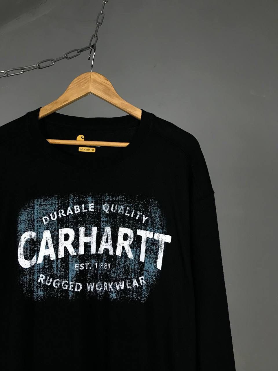 Carhartt Carhartt vintage streetwear center logo sweatshirt Size US L / EU 52-54 / 3 - 2 Thumbnail