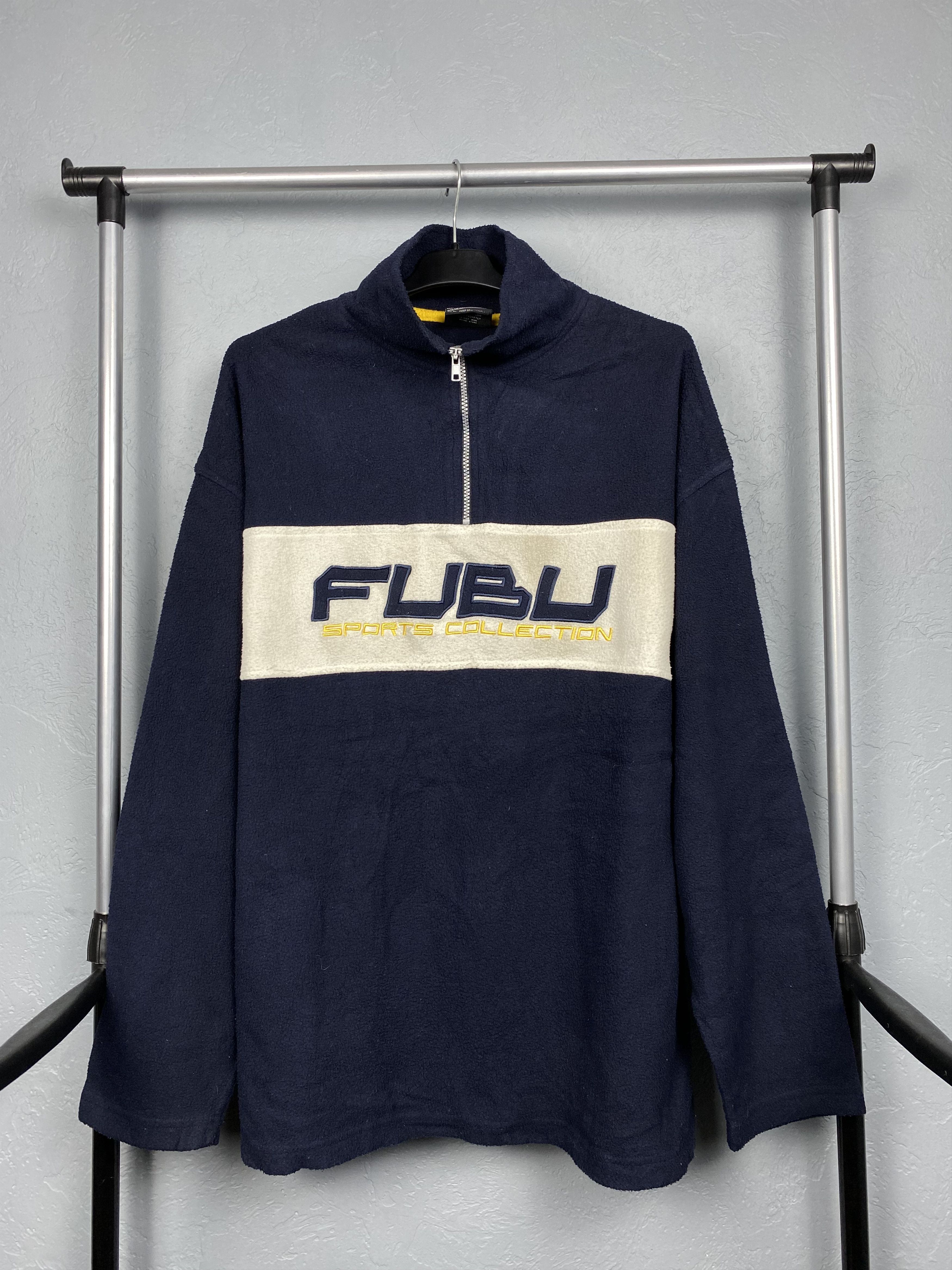 Fubu Vintage 90s Fubu Subzero Artic 1/4 Button Pullover