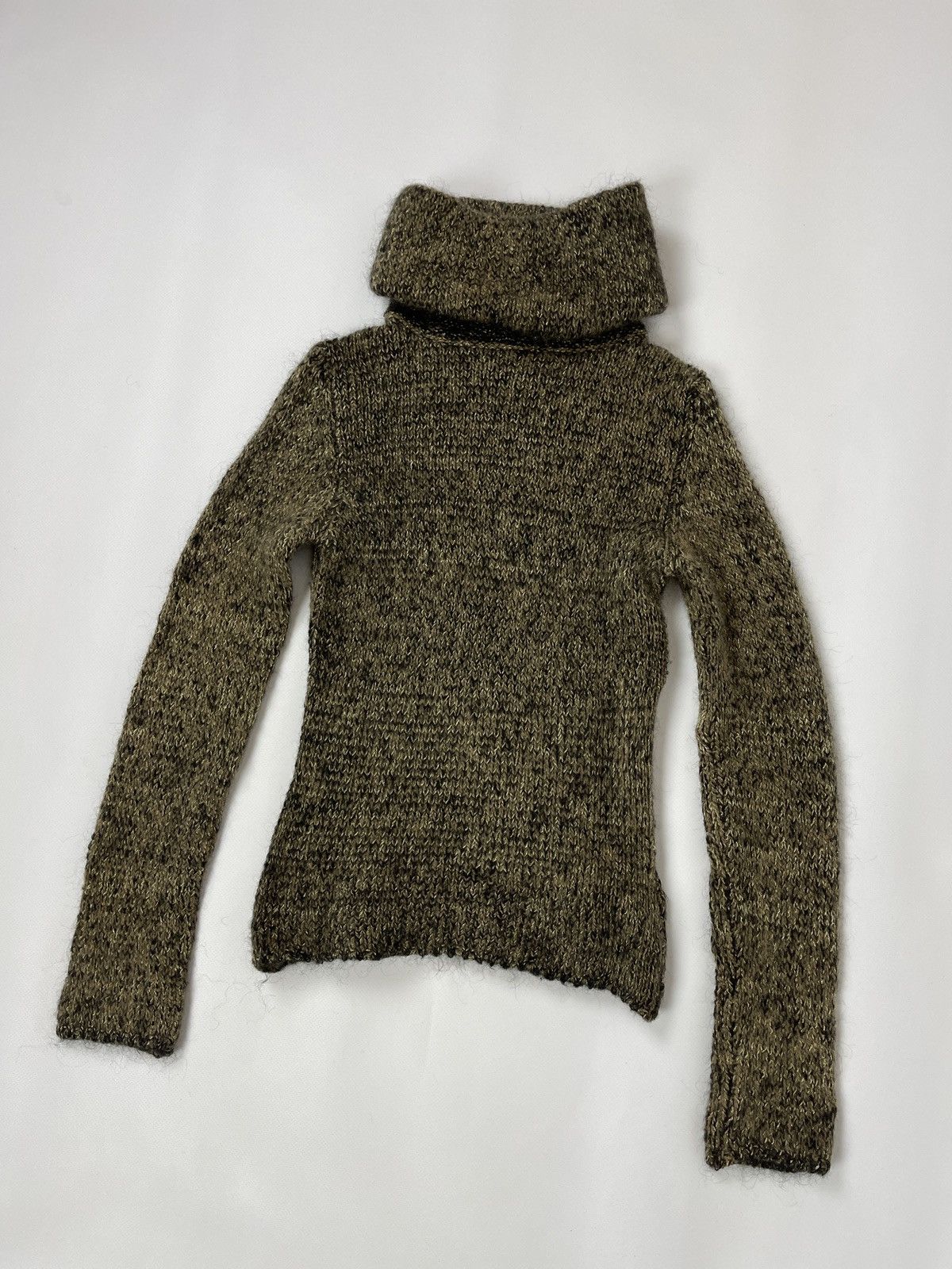 Dolce Gabbana roll neck angora wool mohair slim sweater
