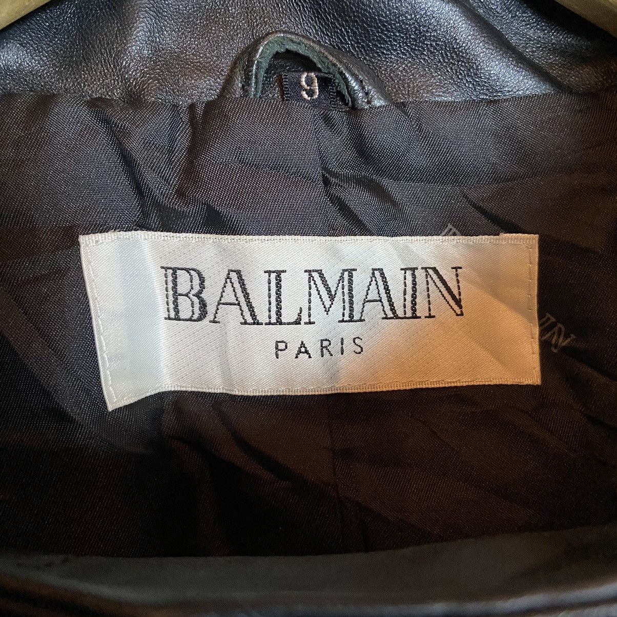 Balmain × Vintage Vintage Balmain Paris Cropped Leather Jacket / Bomber Size S / US 4 / IT 40 - 3 Thumbnail