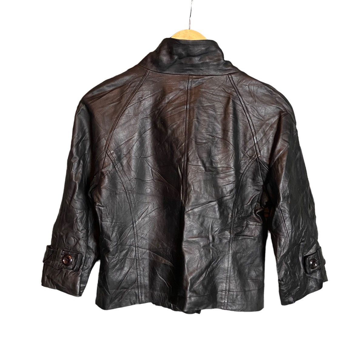 Balmain × Vintage Vintage Balmain Paris Cropped Leather Jacket / Bomber Size S / US 4 / IT 40 - 2 Thumbnail